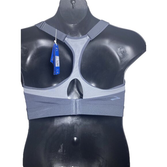 Brooks 38DD Dare Racerback Run 2.0 Sports Bra Asphalt Sweat Wicking Adjustable - Picture 9 of 10